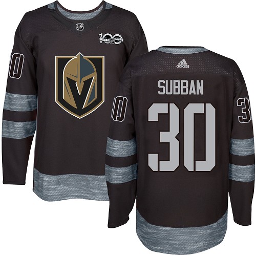 Adidas Golden Knights #30 Malcolm Subban Black 1917-100th Anniversary Stitched NHL Jersey - Click Image to Close